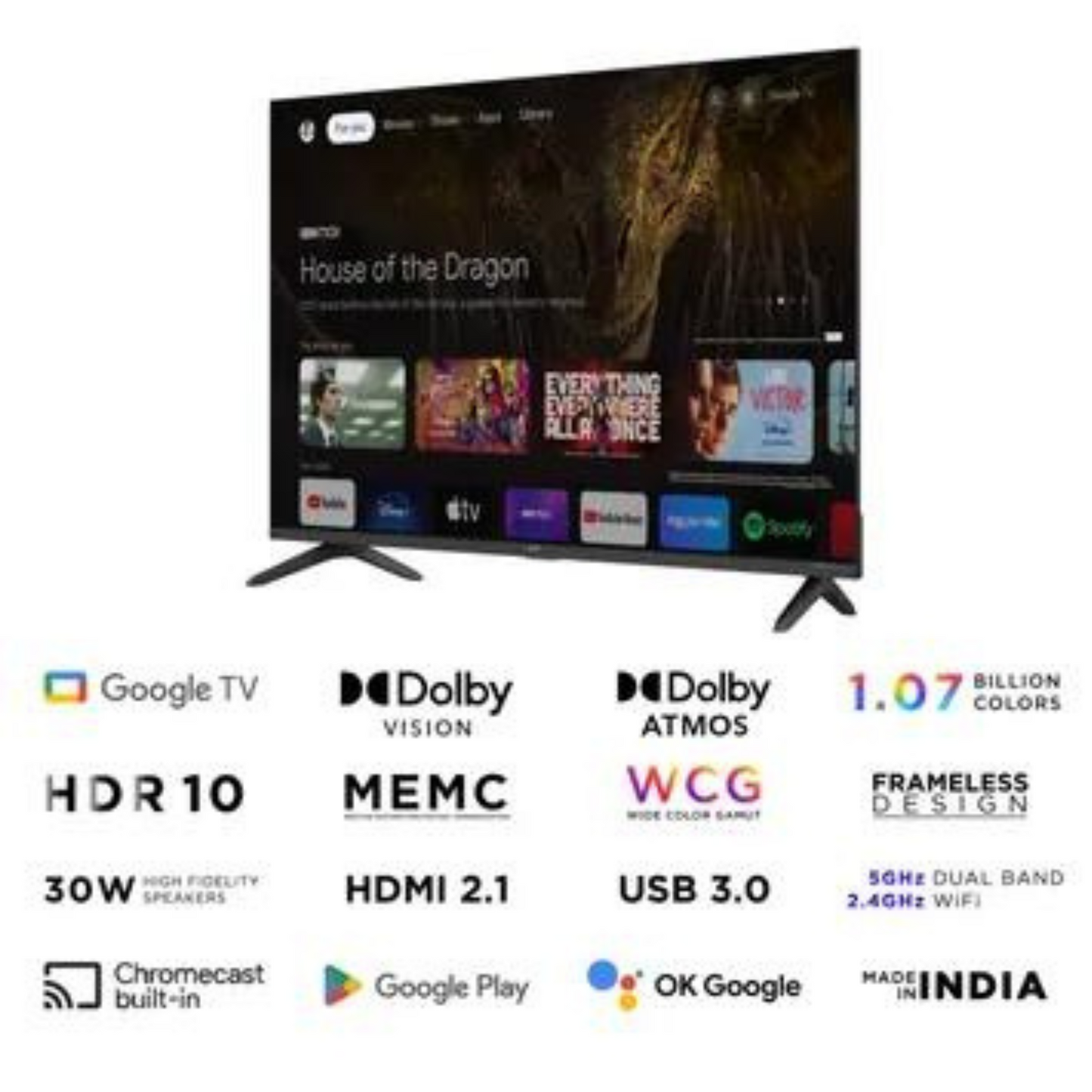 Aura (50 inch) UHD Google TV with Dolby Atmos (2 Year Warranty)