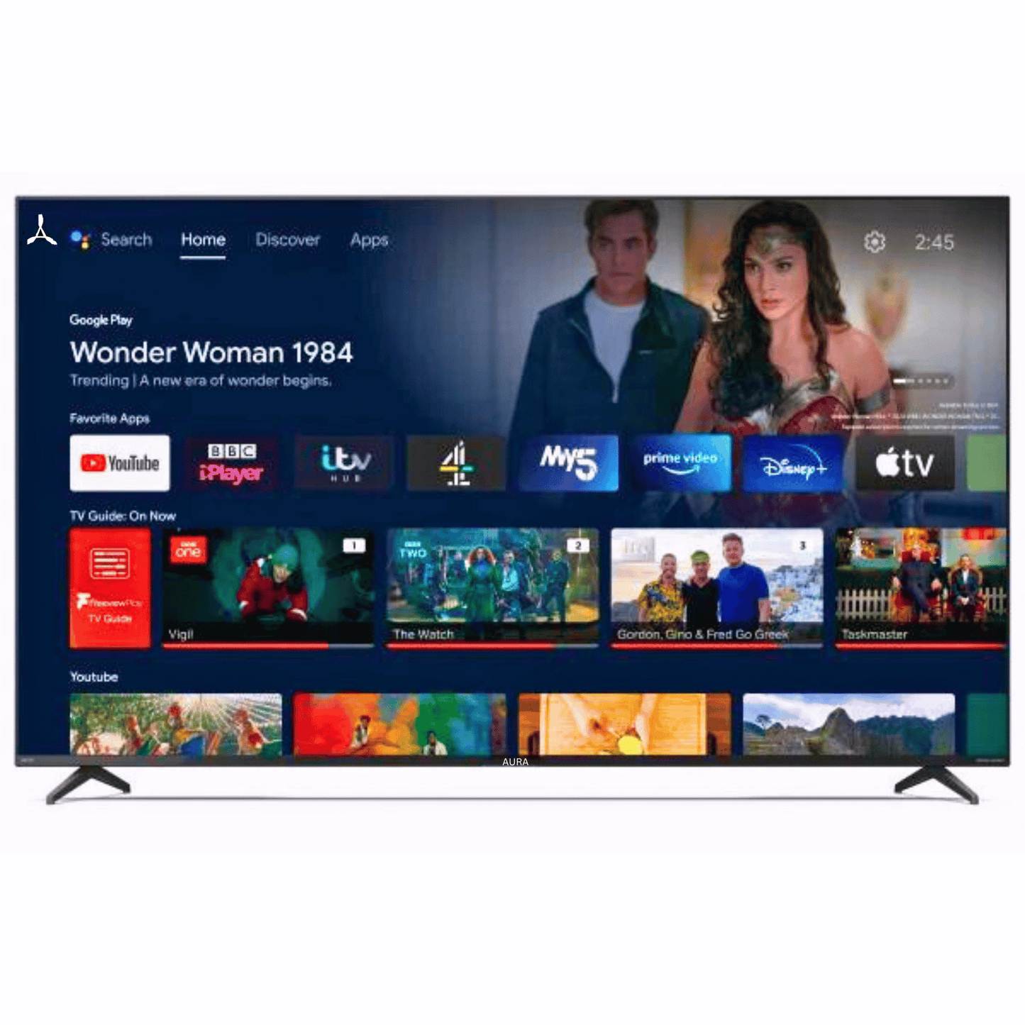 Experience stunning visuals with the Aura (43 INCH) FHD GOOGLE TV with Dolby Audio (2 years warranty) and smart features.
