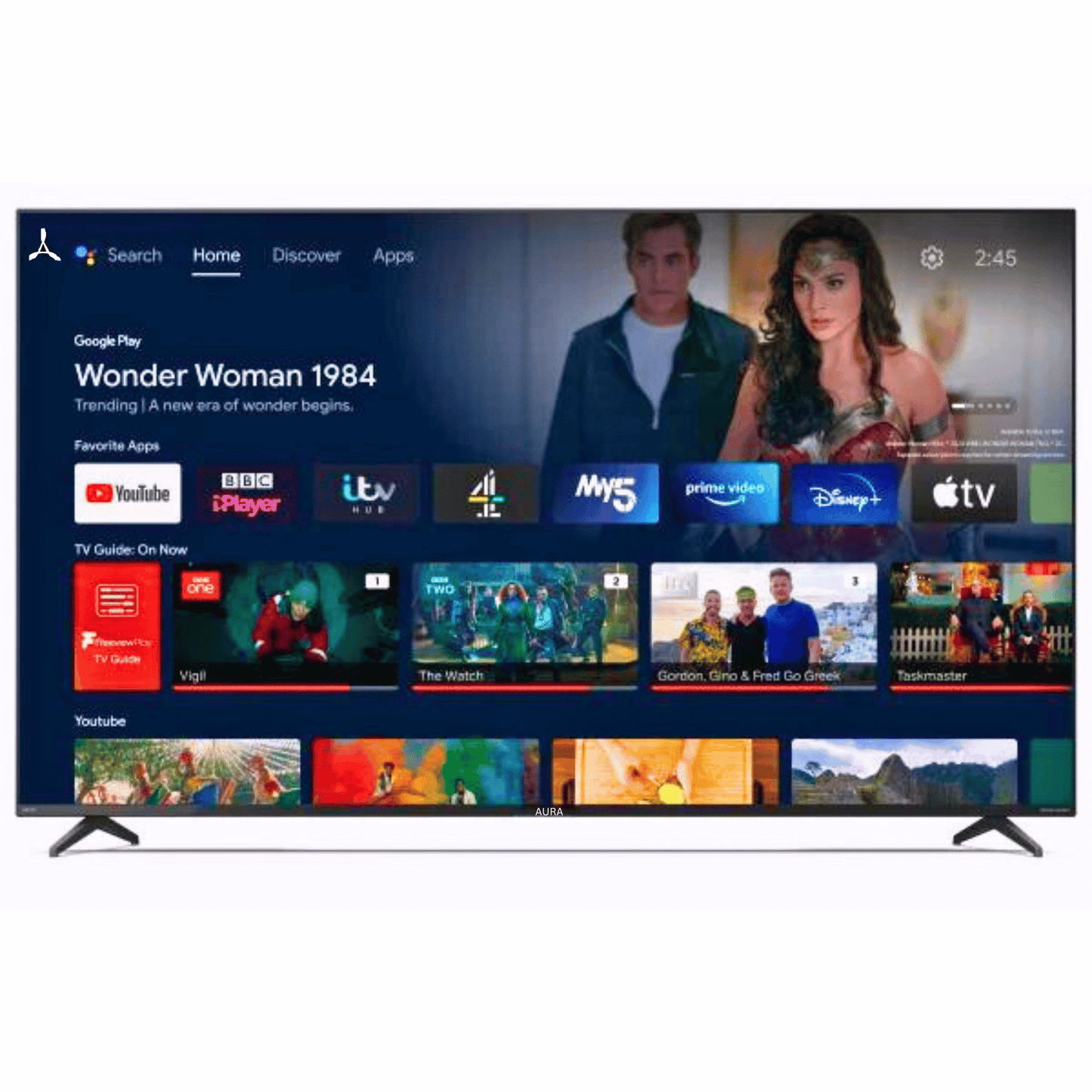 Aura 80 cm (32 inch) FHD Bezel less GOOGLE TV (2 Year Warranty)